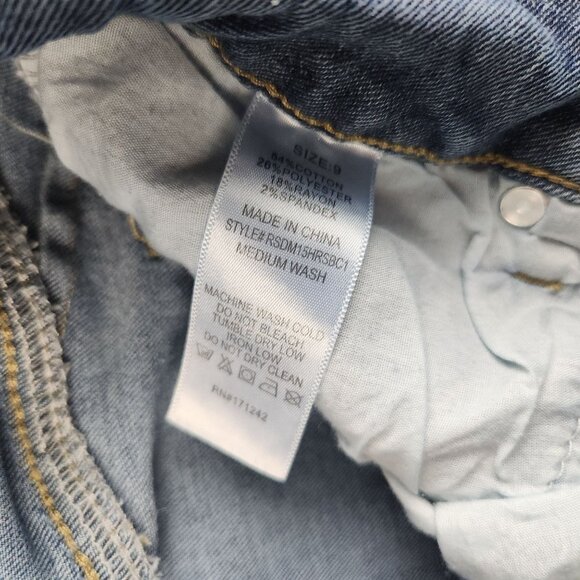 Y2K Flared Leg Low Rise Jeans Women's/Jr's 9 Blue Denim Cotton Blend Stretch - Picture 9 of 10